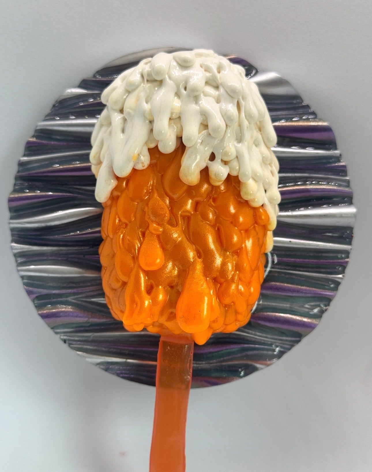 Dopamine Decor 'Orange Dripsicle' Wall Hanging