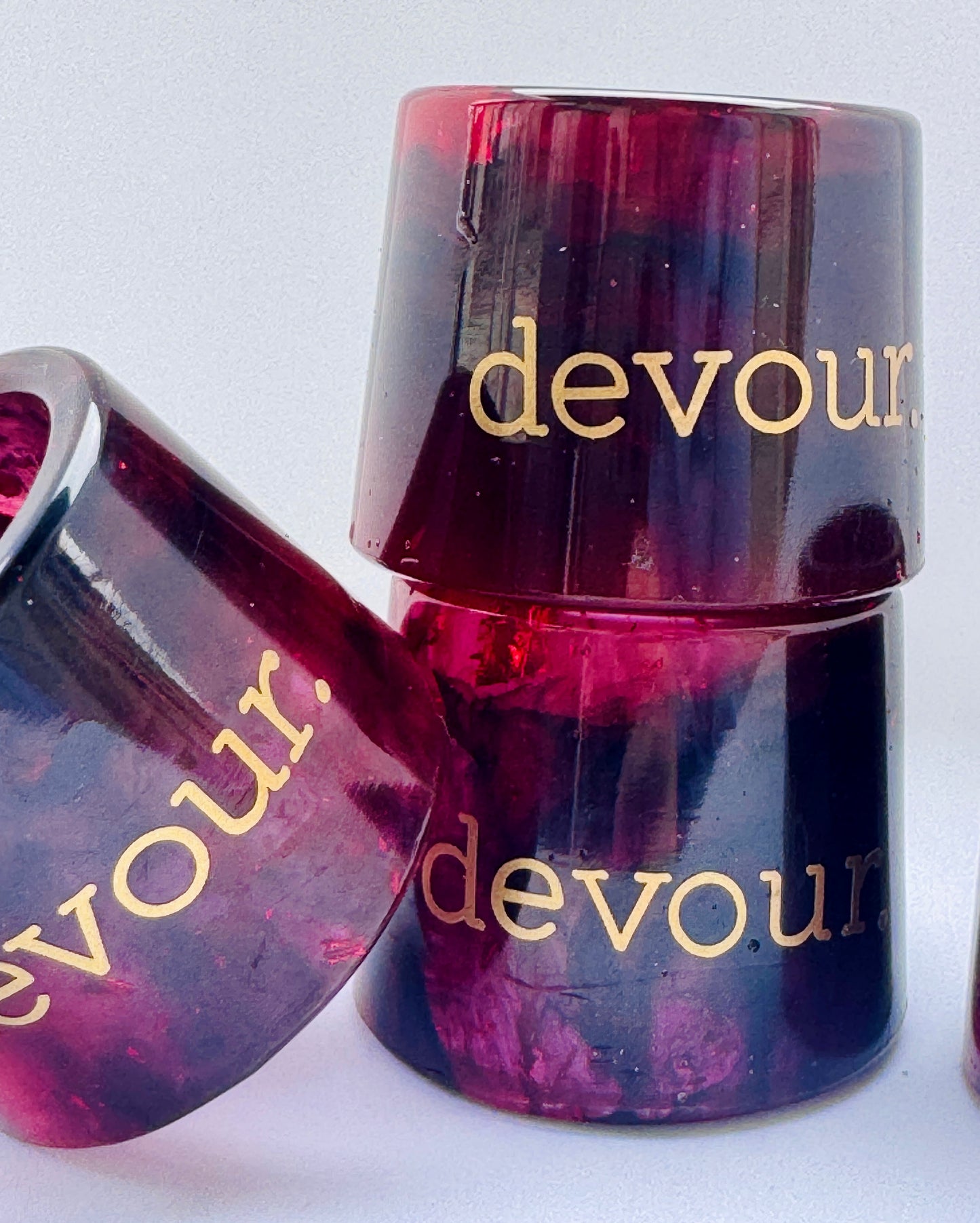 Red Resin Napkin Rings | Gothic Table Decor