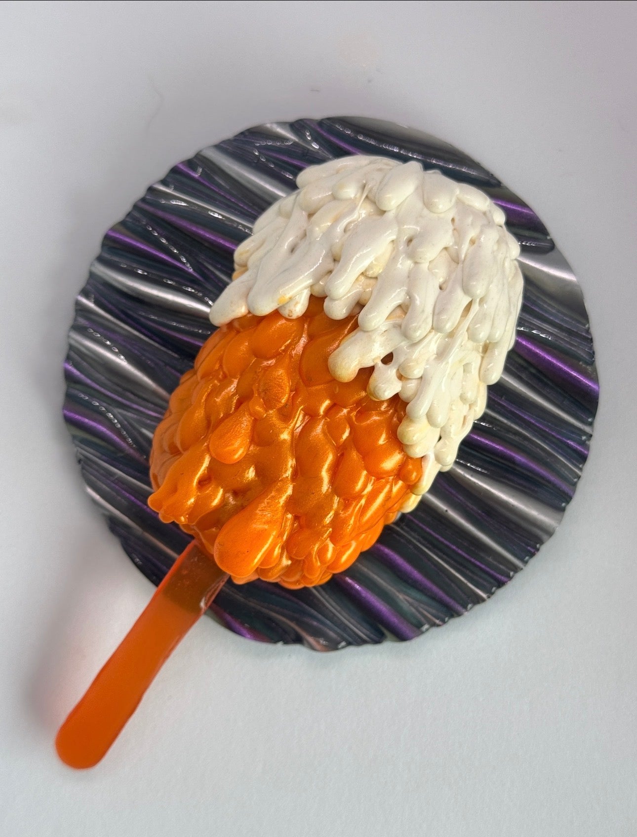 Dopamine Decor 'Orange Dripsicle' Wall Hanging