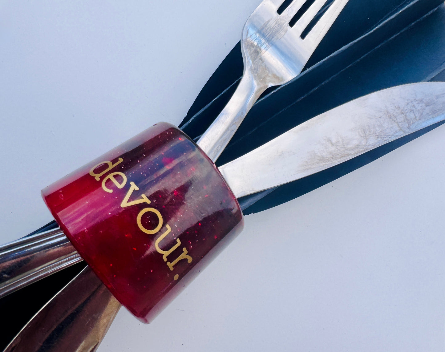 Red Resin Napkin Rings | Gothic Table Decor