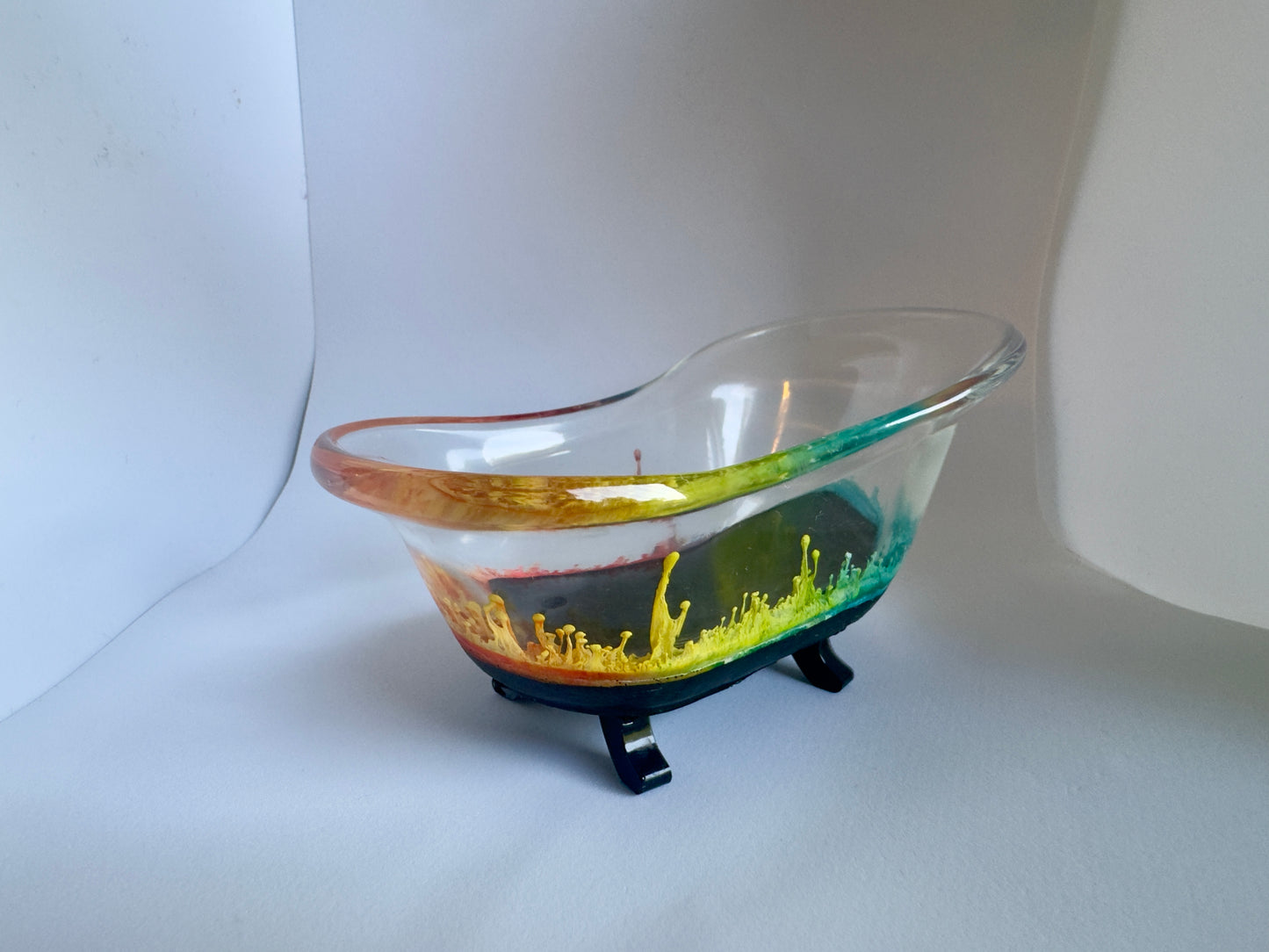 Mini Clawfoot Bathtub Soap Dish | Unique Resin Bathroom Decor